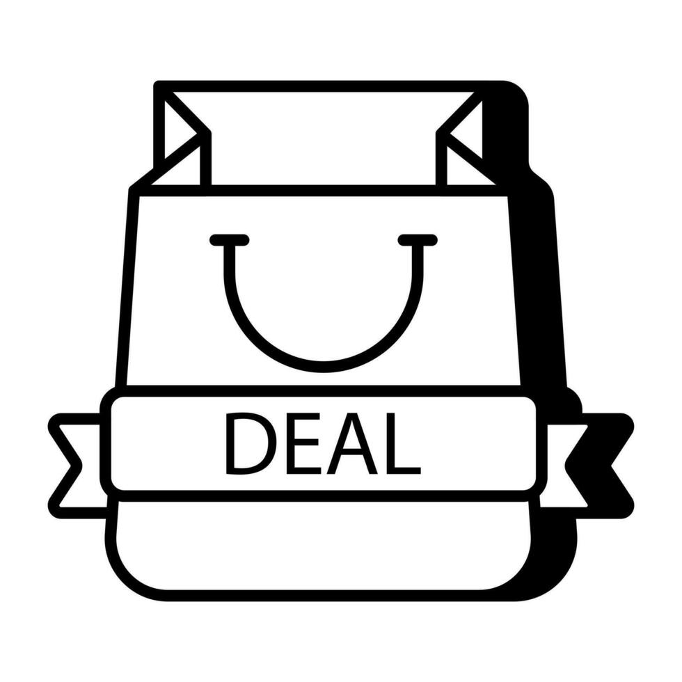 Trendy vector design of shopping deal