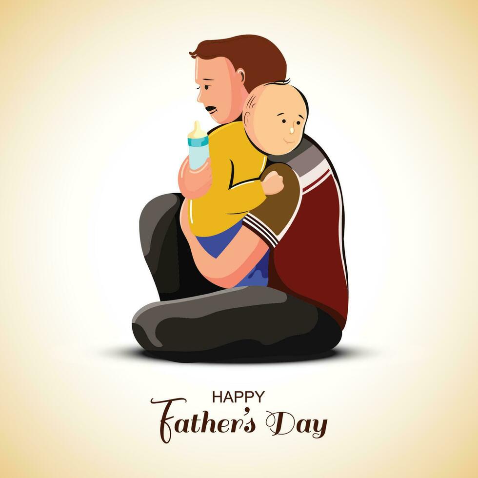 Happy Father's day greeting card background vector