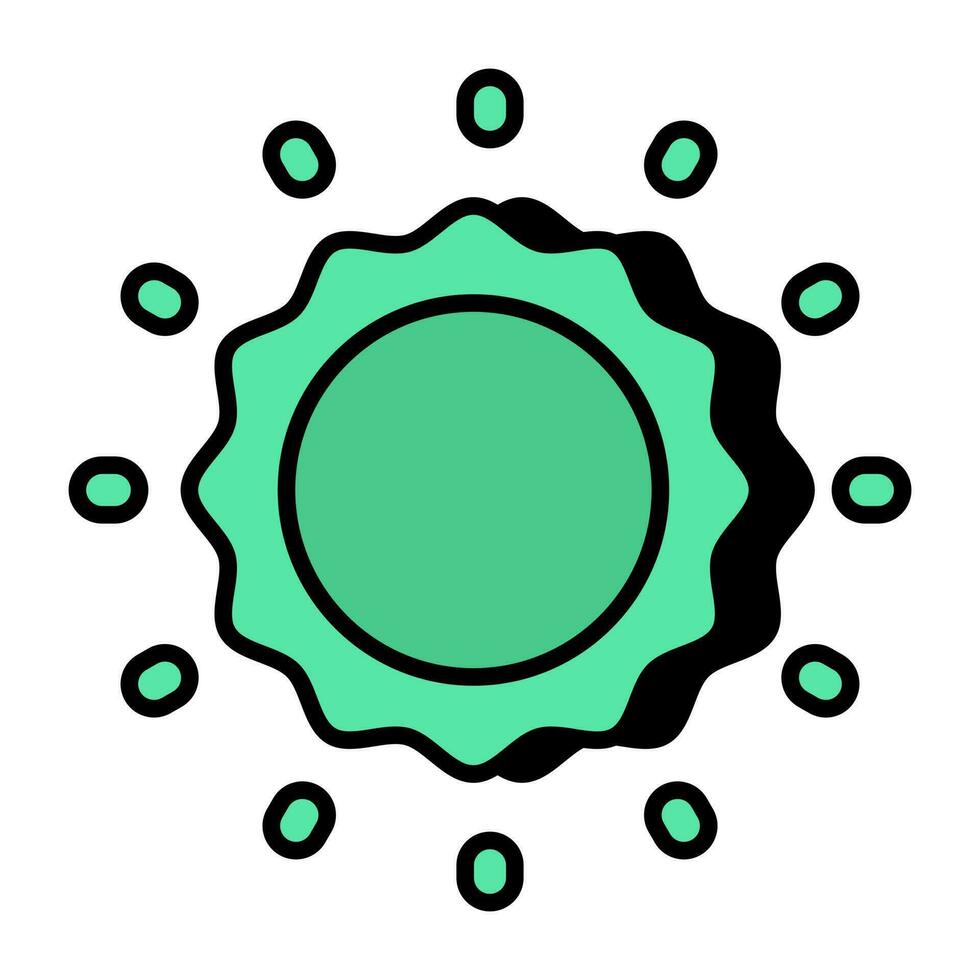 An icon design of sunlight vector