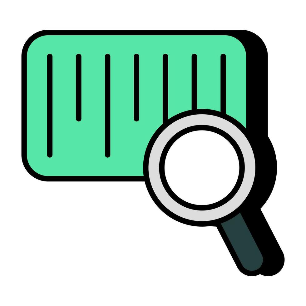 An icon design of barcode tracking vector