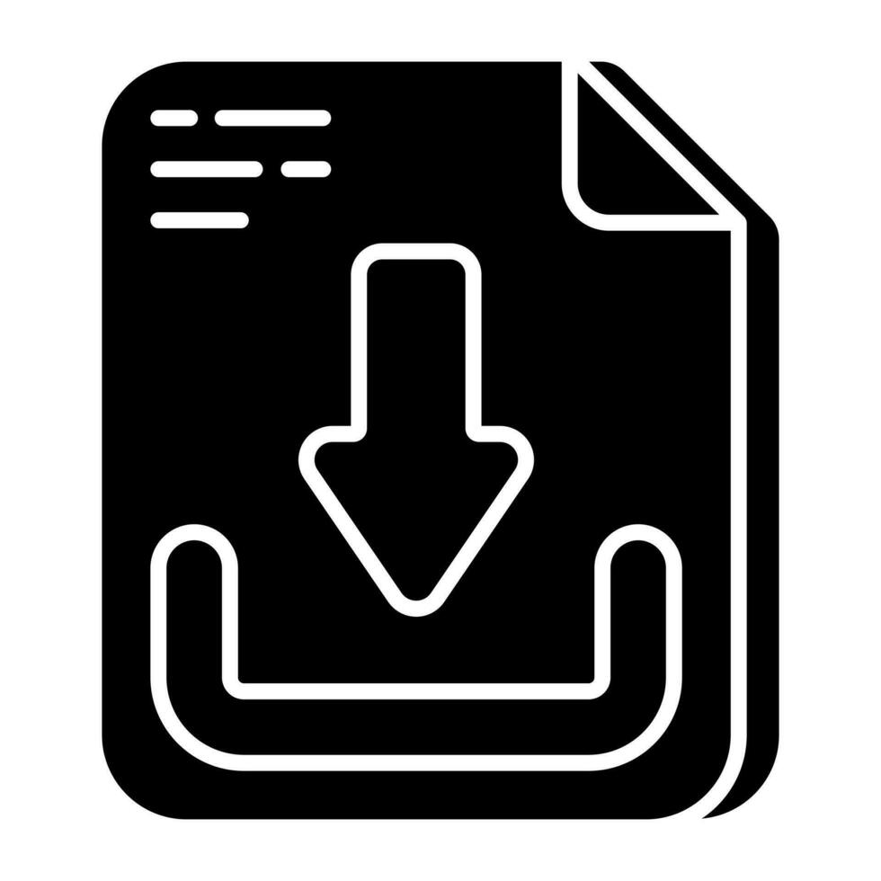 An icon design of file download vector