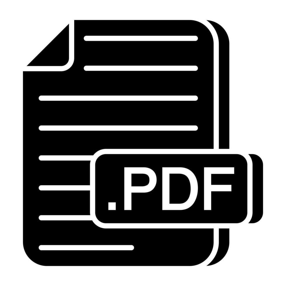 Editable design icon of pdf file vector