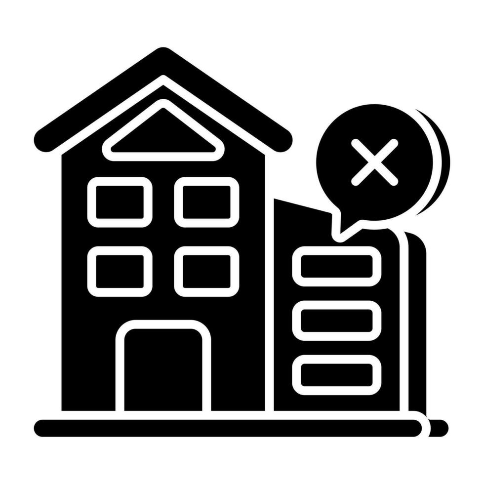 Modern design icon of wrong building vector