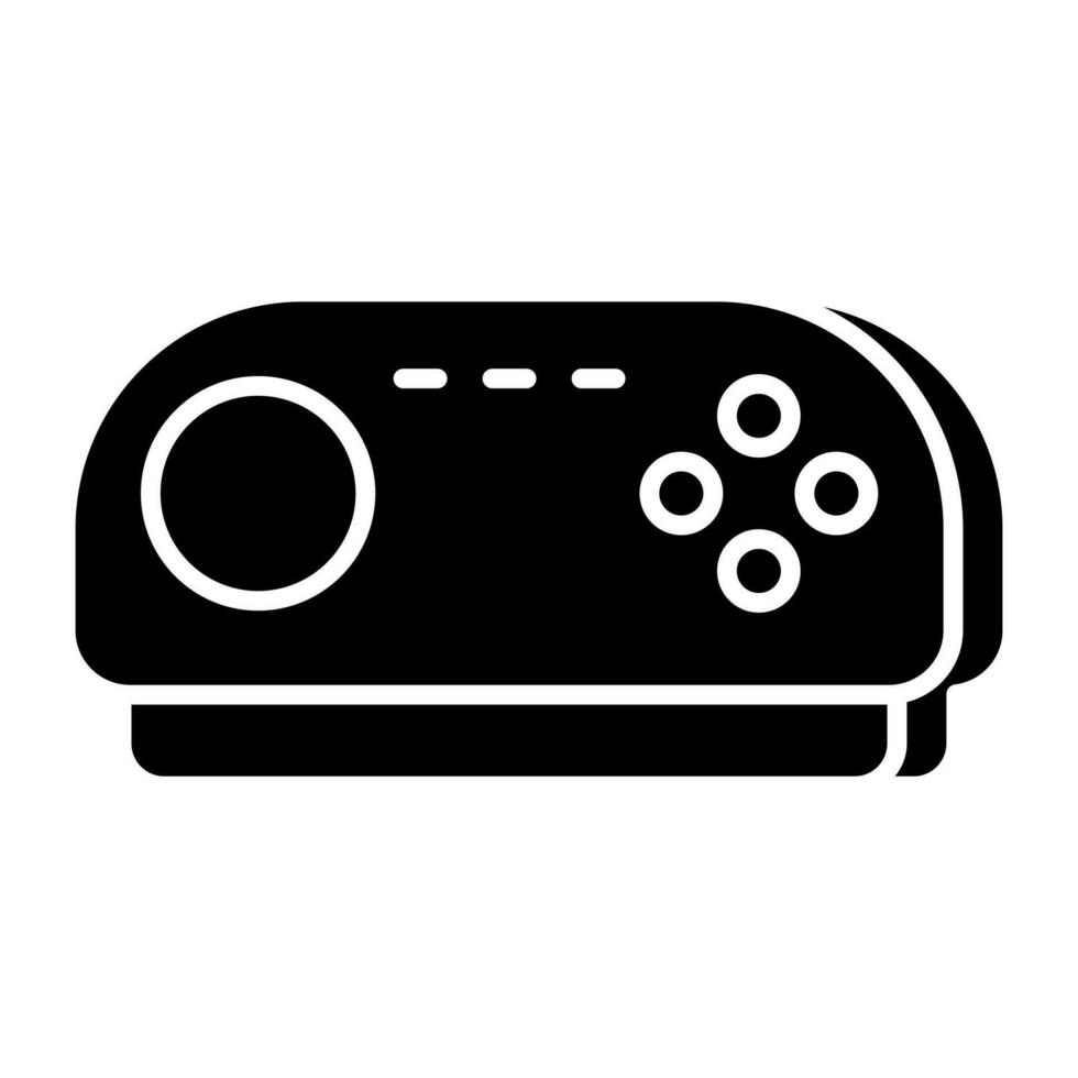 A solid design, icon of projector vector