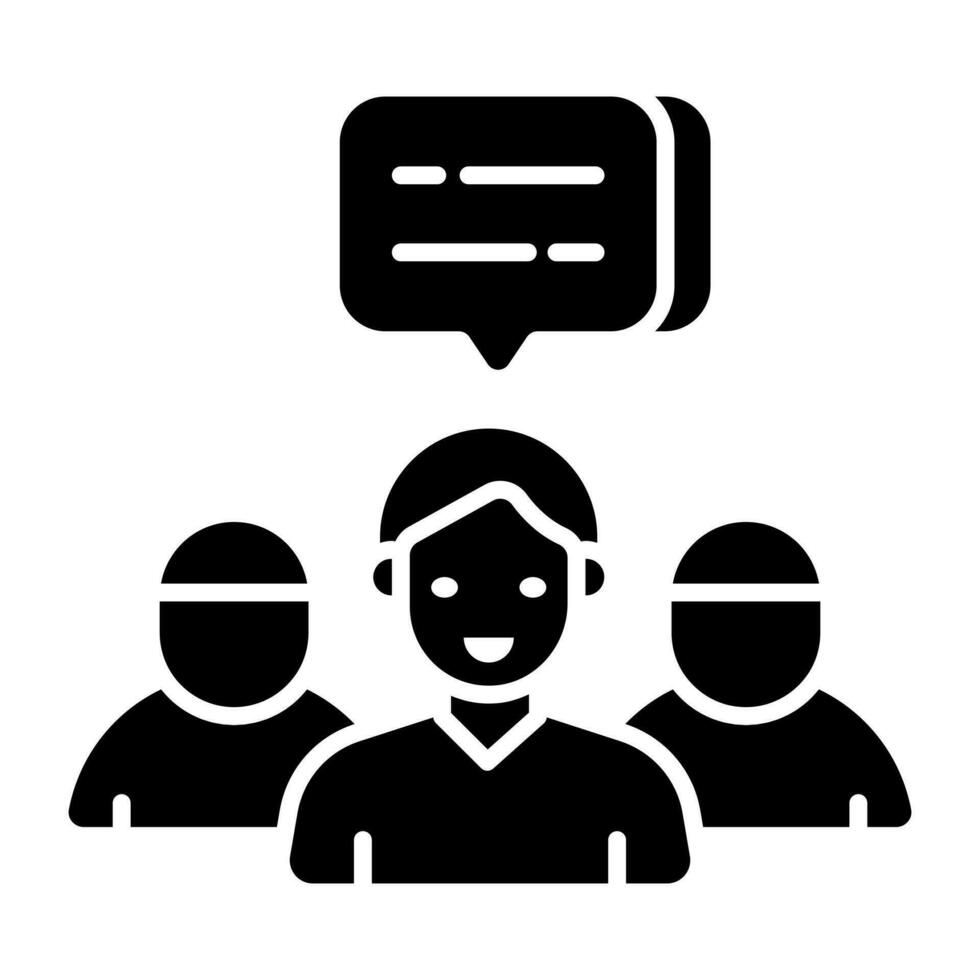 A unique design icon of team communication vector