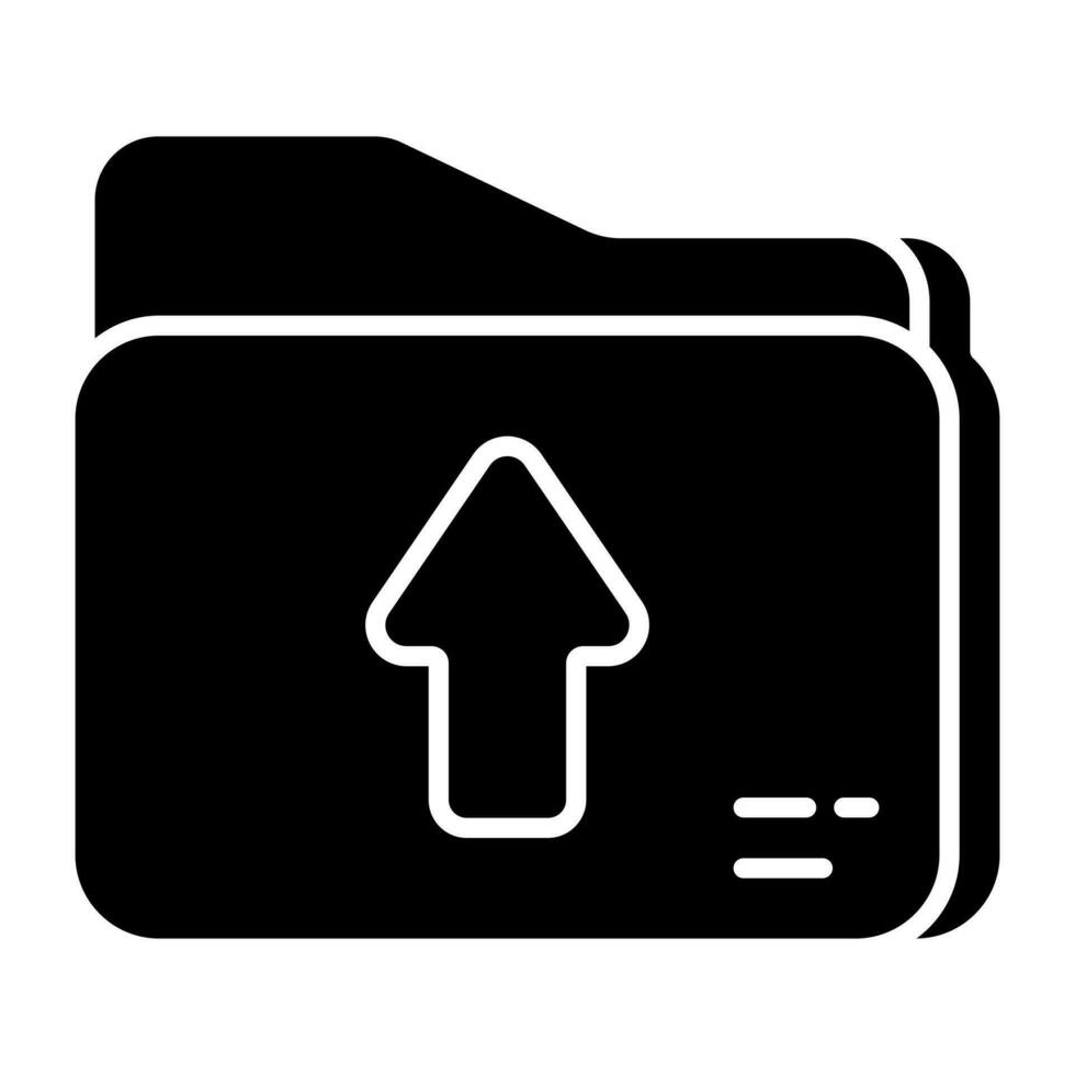 A unique design icon of folder upload vector