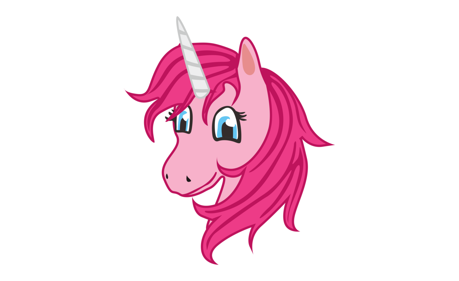 Cartoon Unicorn Head On Transparent Background png