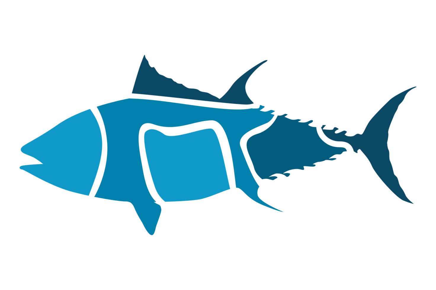 Tuna Silhouette Fish Logo Icon With Transparent Background png