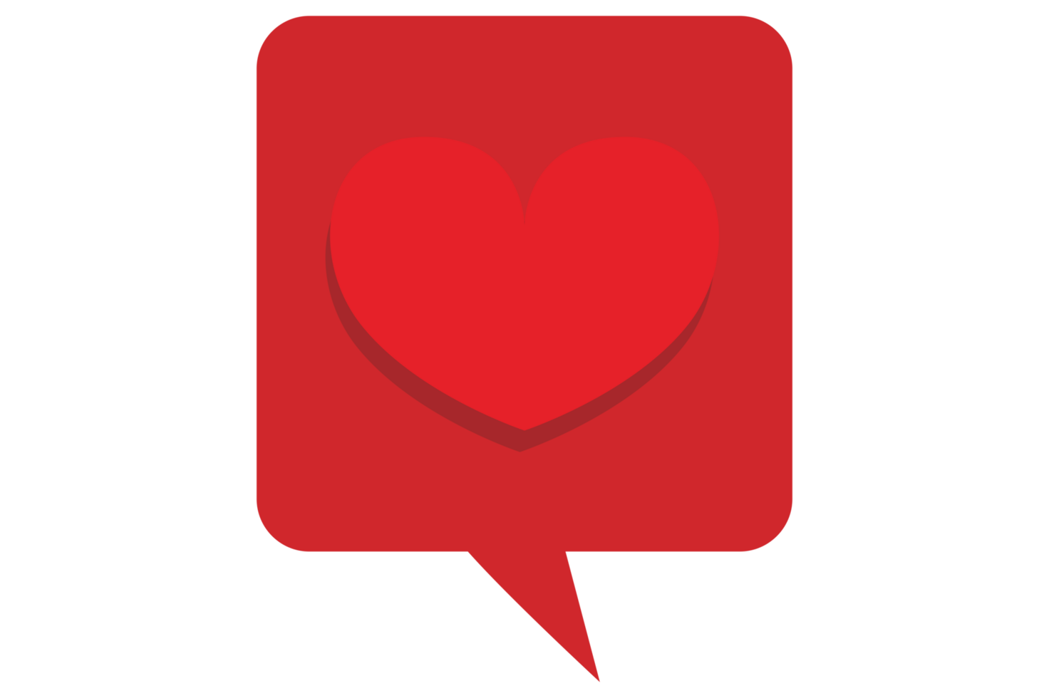 Red Love Chat Icon with Dots Pattern With Transparent Background png