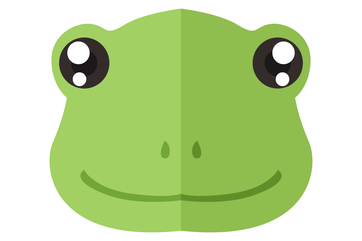Cute Animal Head - Frog With Transparent Background png