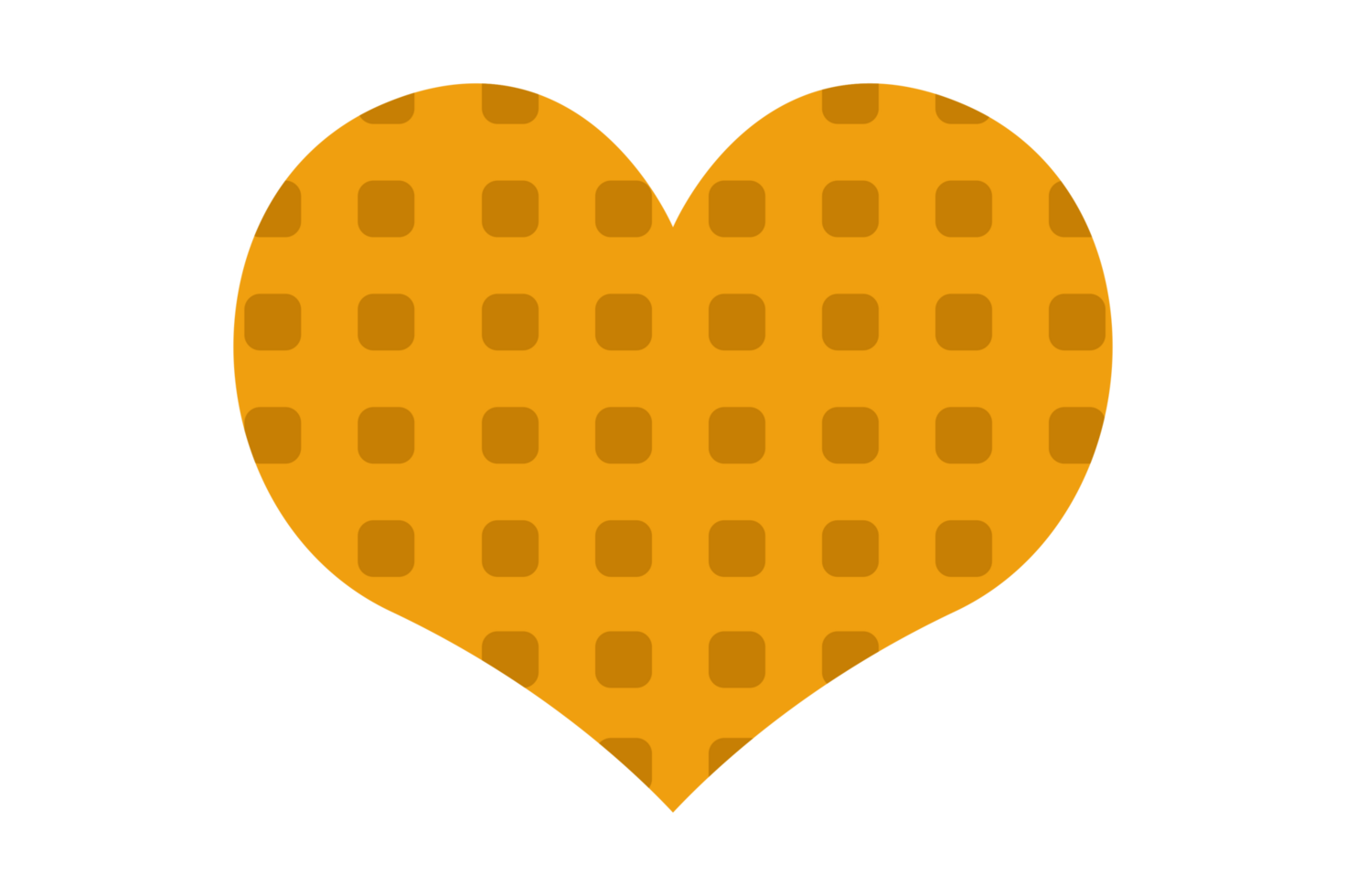 Yellow Love with Square Dots Pattern With Transparent Background png