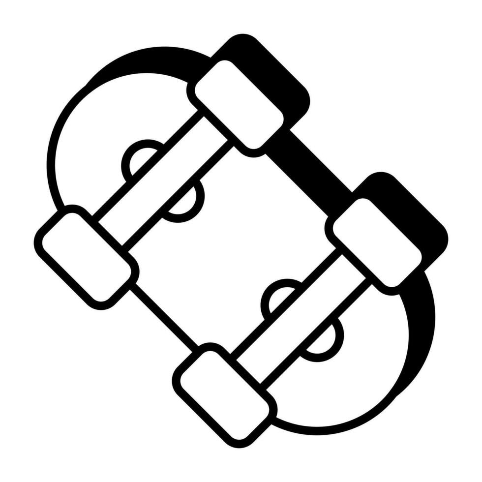 An icon design of skateboard vector