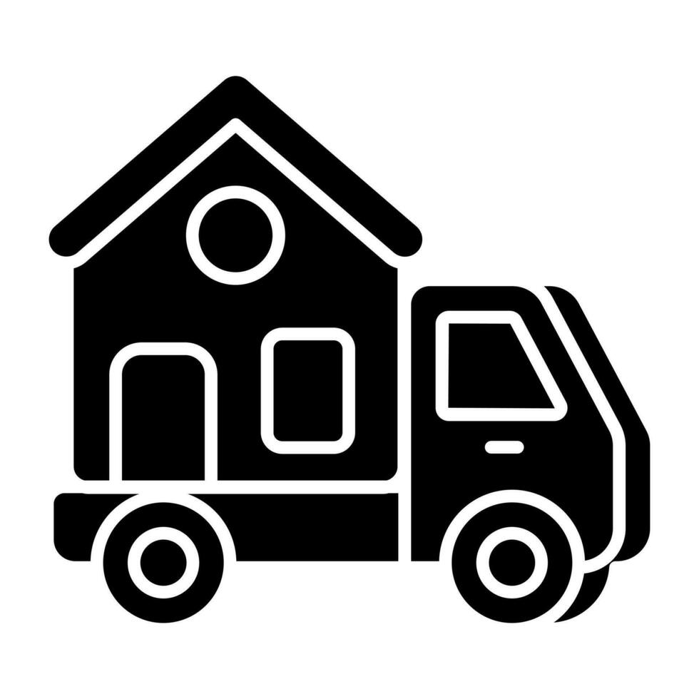 Modern design icon of moving home vector