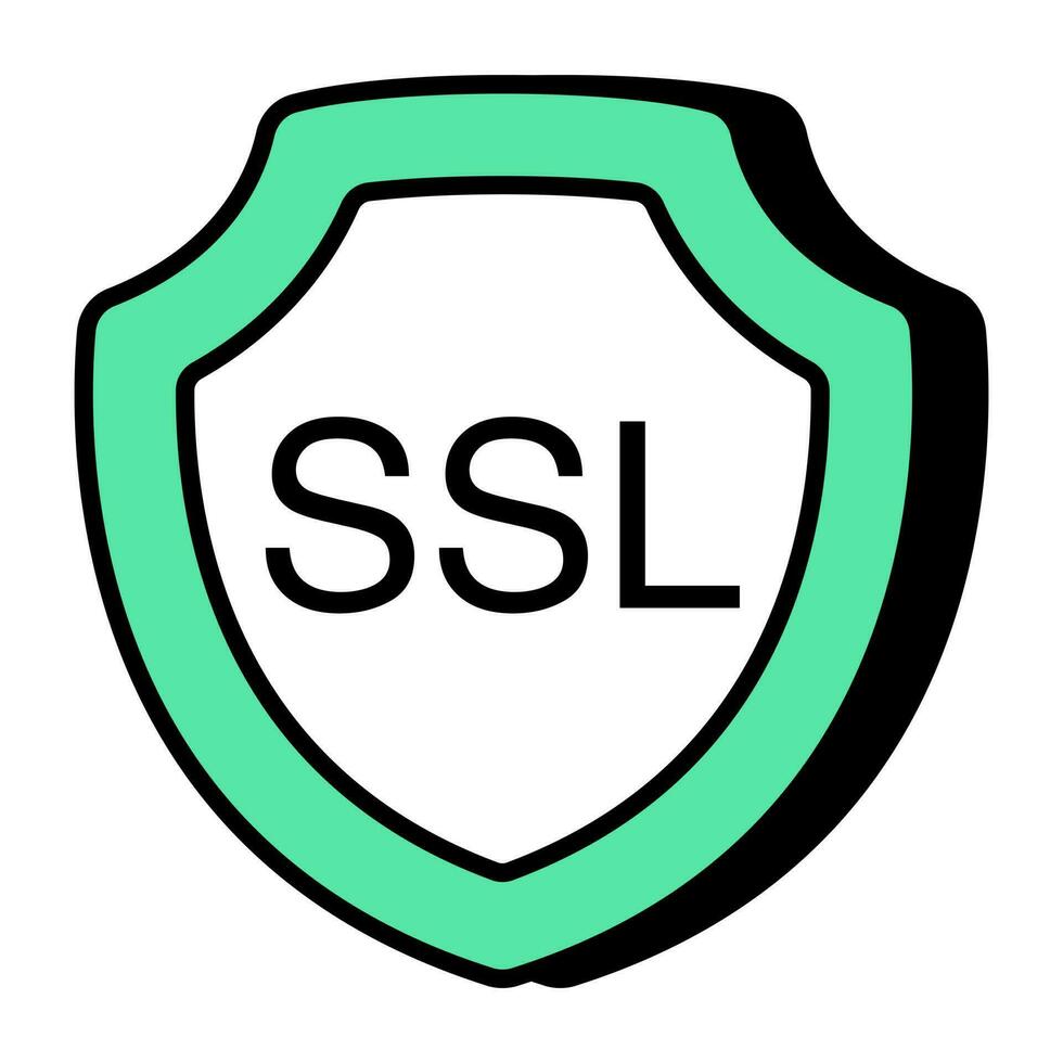 An editable design icon of ssl security vector