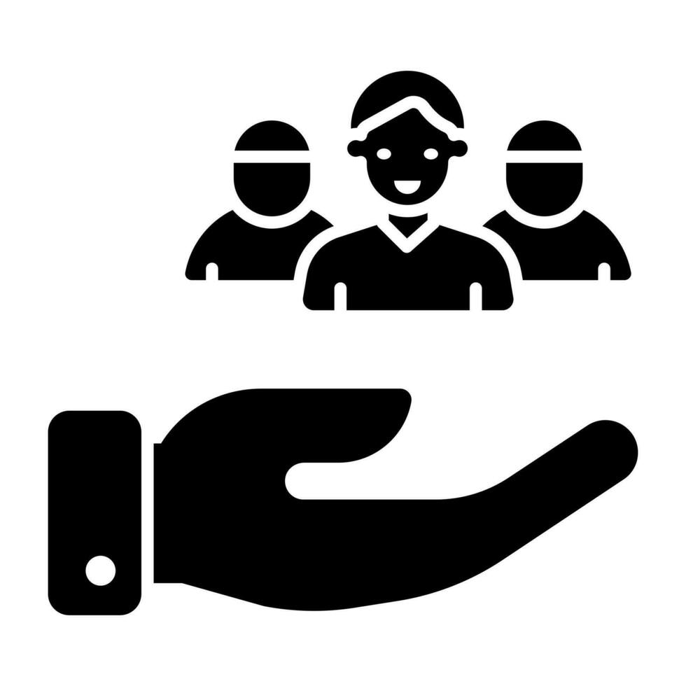 An icon design of team care vector