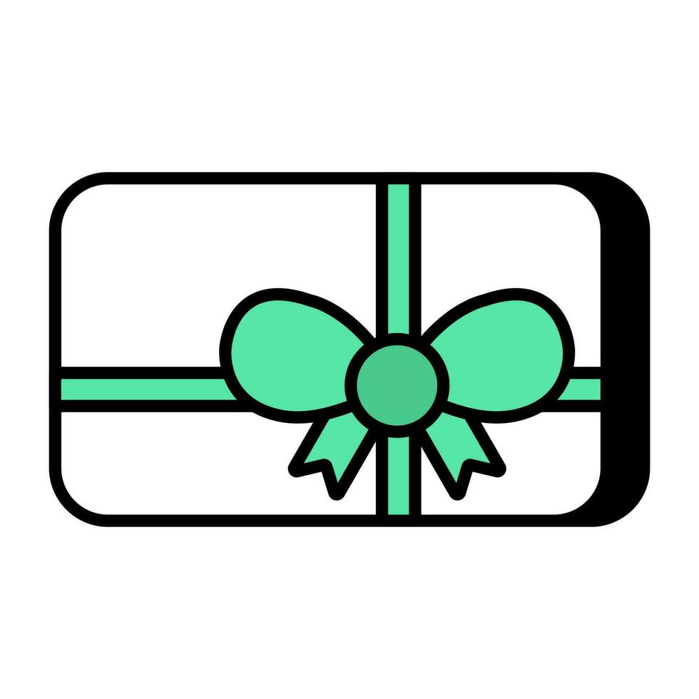 un único diseño icono de regalo tarjeta vector