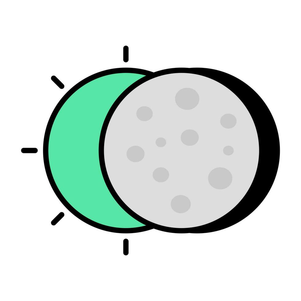 A trendy design icon of solar eclipse vector