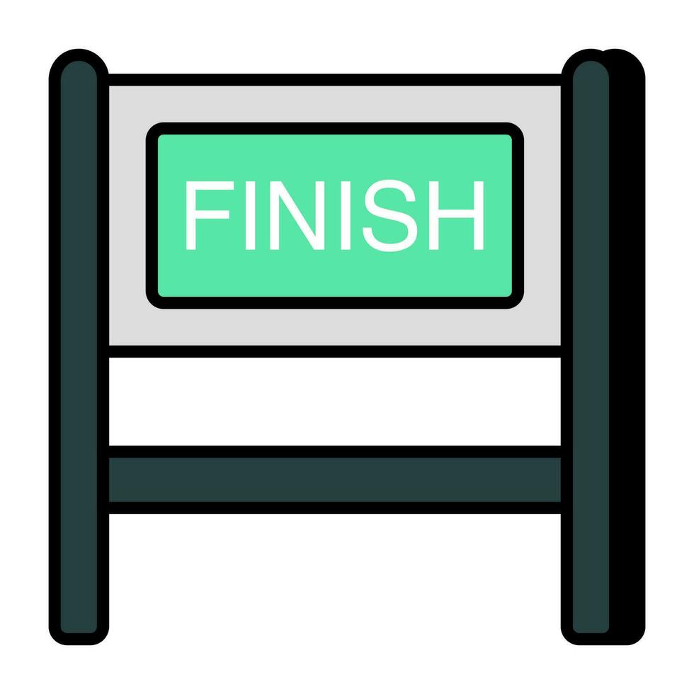 An icon design of finish line vector