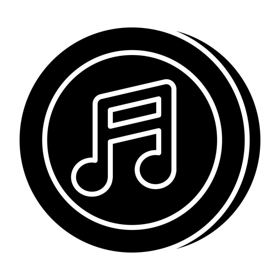Creative design icon of music note vector