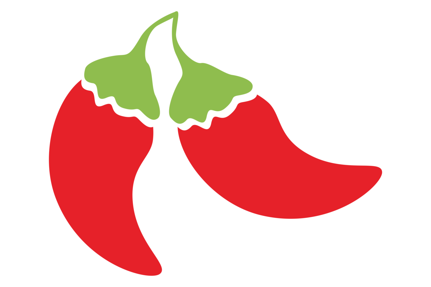 rouge Chili logo icône sur transparent Contexte png