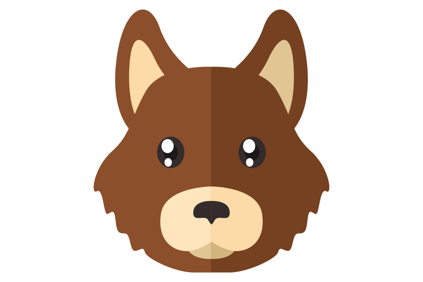 Cute Animal Head - Dog With Transparent Background png