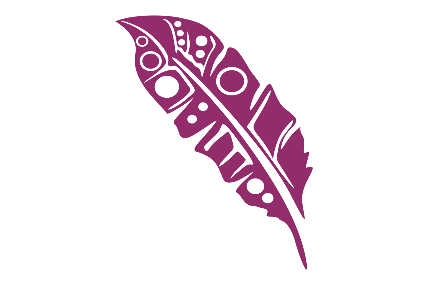 Purple Bird Feathers Ornament With Transparent Background png