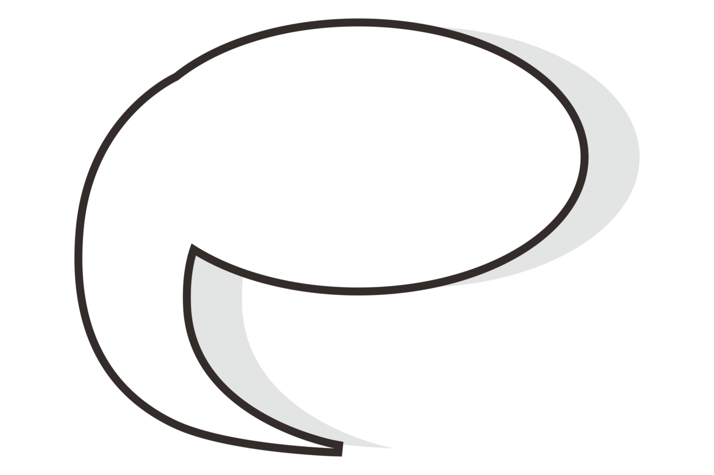 White chat balloon With Transparent Background png