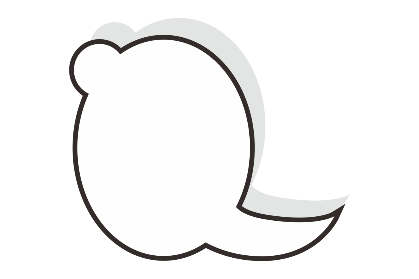 White chat balloon With Transparent Background png