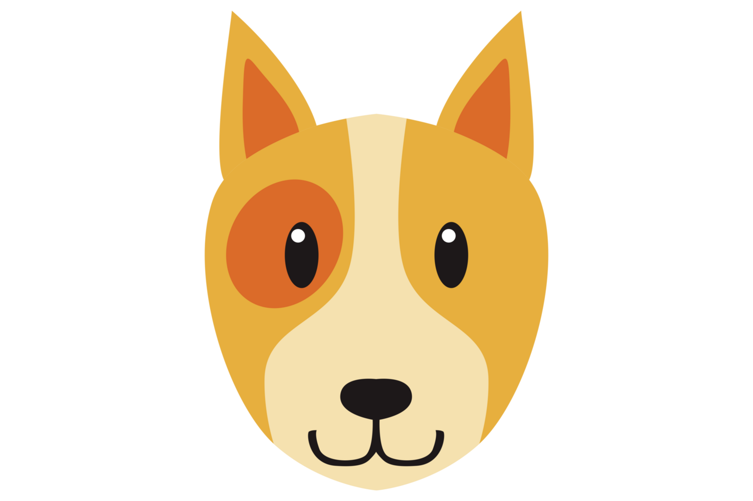 Cute Animal Head - Dog With Transparent Background png