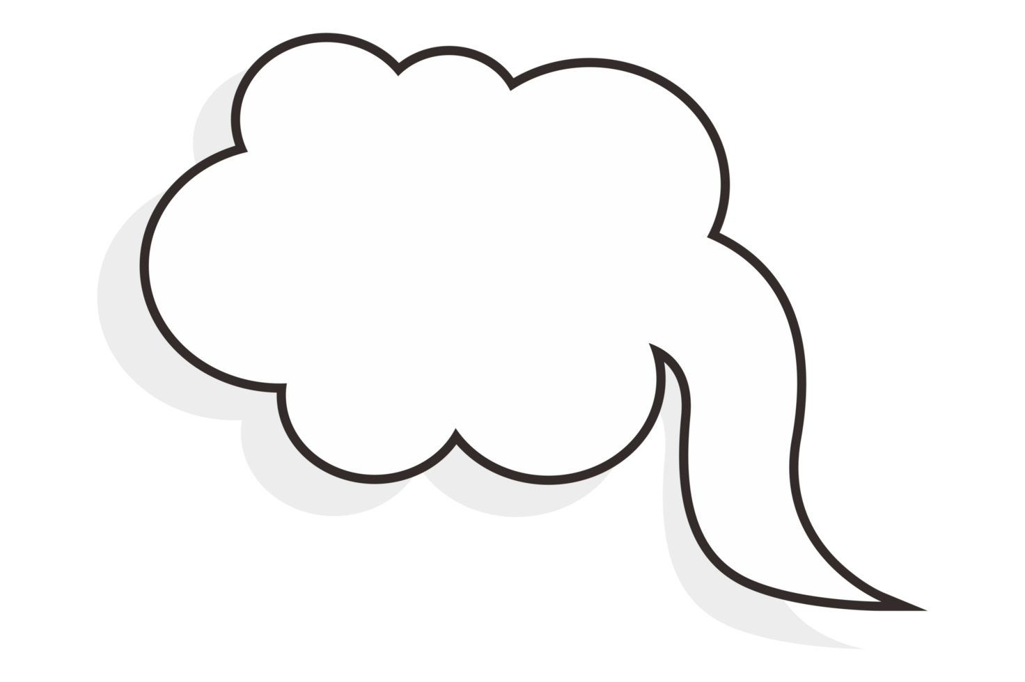 White chat balloon With Transparent Background png