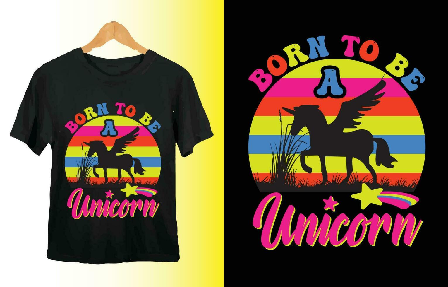 Unicorn type unique design for t-shirt, cards, frame artwork, bags, mugs, stickers, tumblers, phone cases, print etc. vector