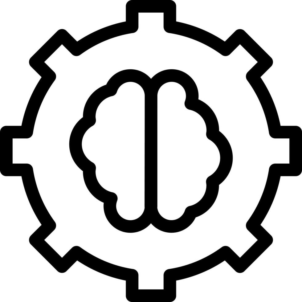 Ilustración de vector de cerebro en un fondo. Símbolos de calidad premium. Iconos vectoriales para concepto y diseño gráfico.