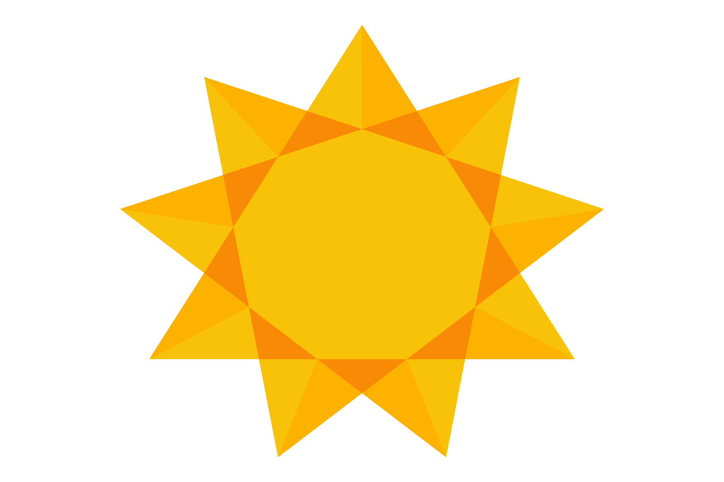 Golden Star With Transparent Background png