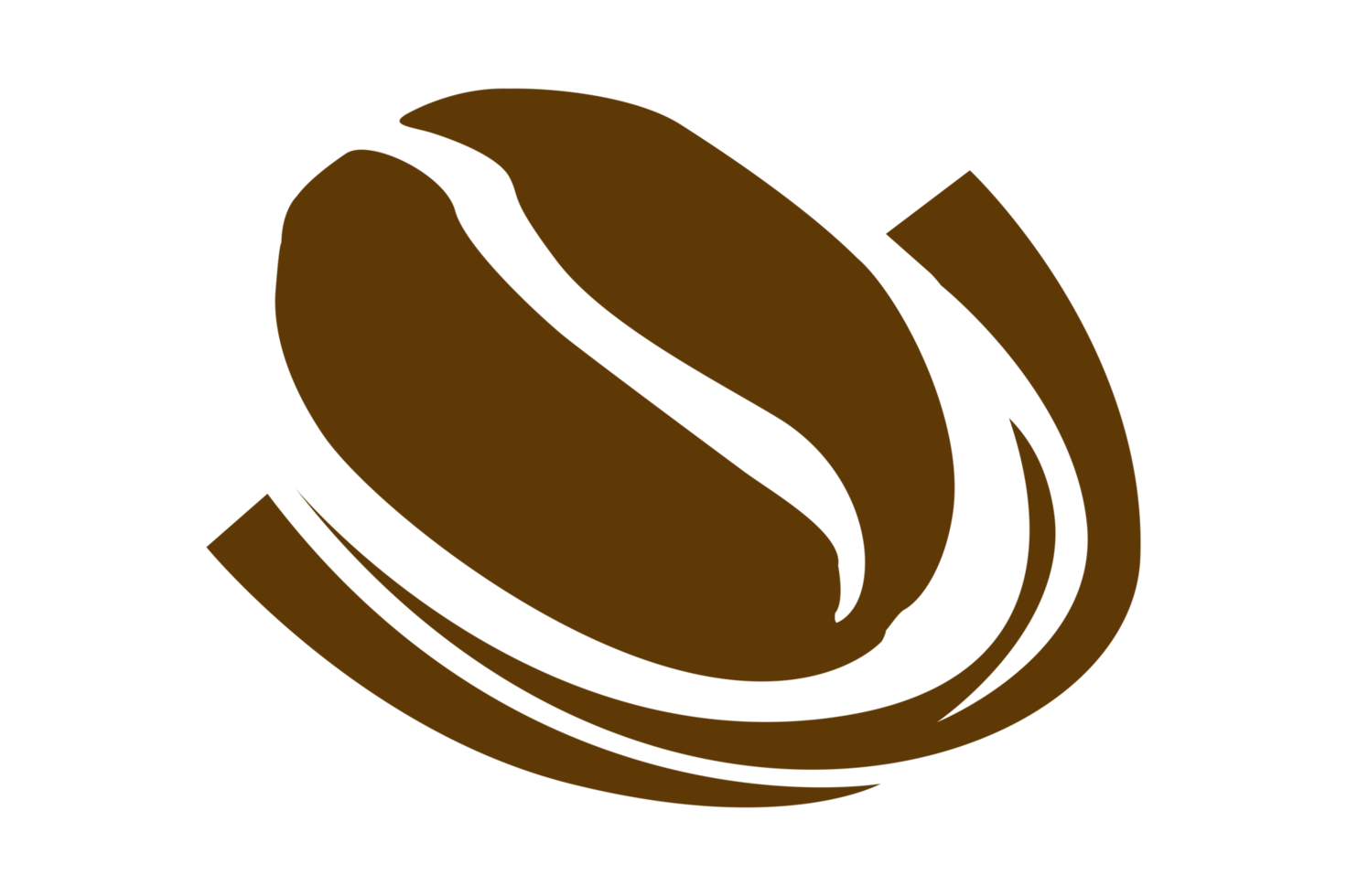 kaffe böna logotyp på transparent bakgrund png