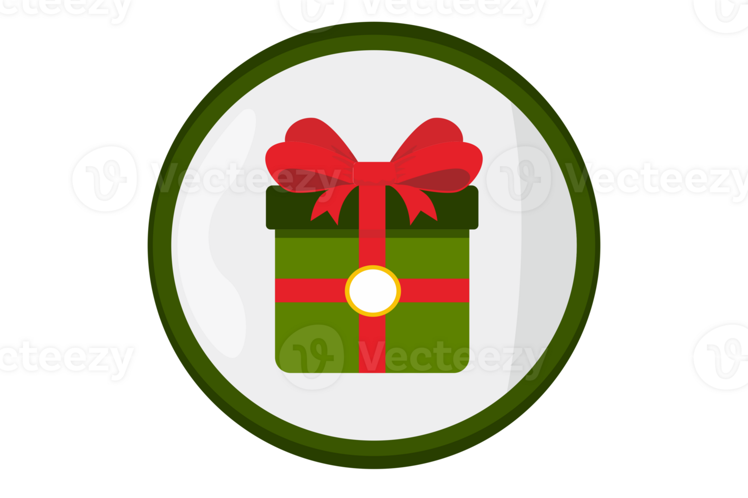Christmas Gift Box Icon With Transparent Background png
