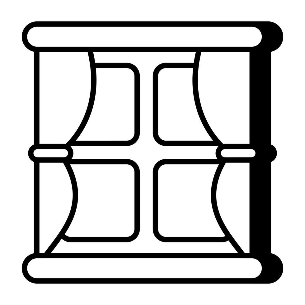 icono de diseño editable de la ventana vector