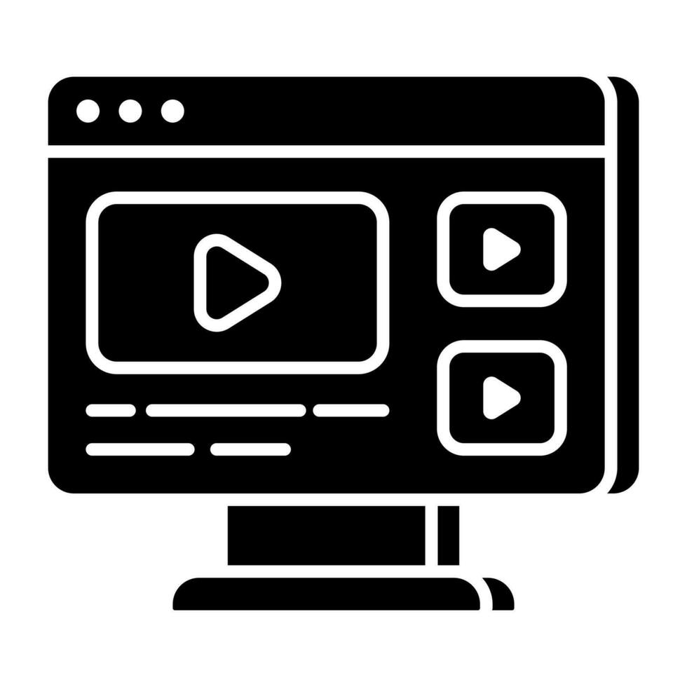 Unique design icon of web video vector