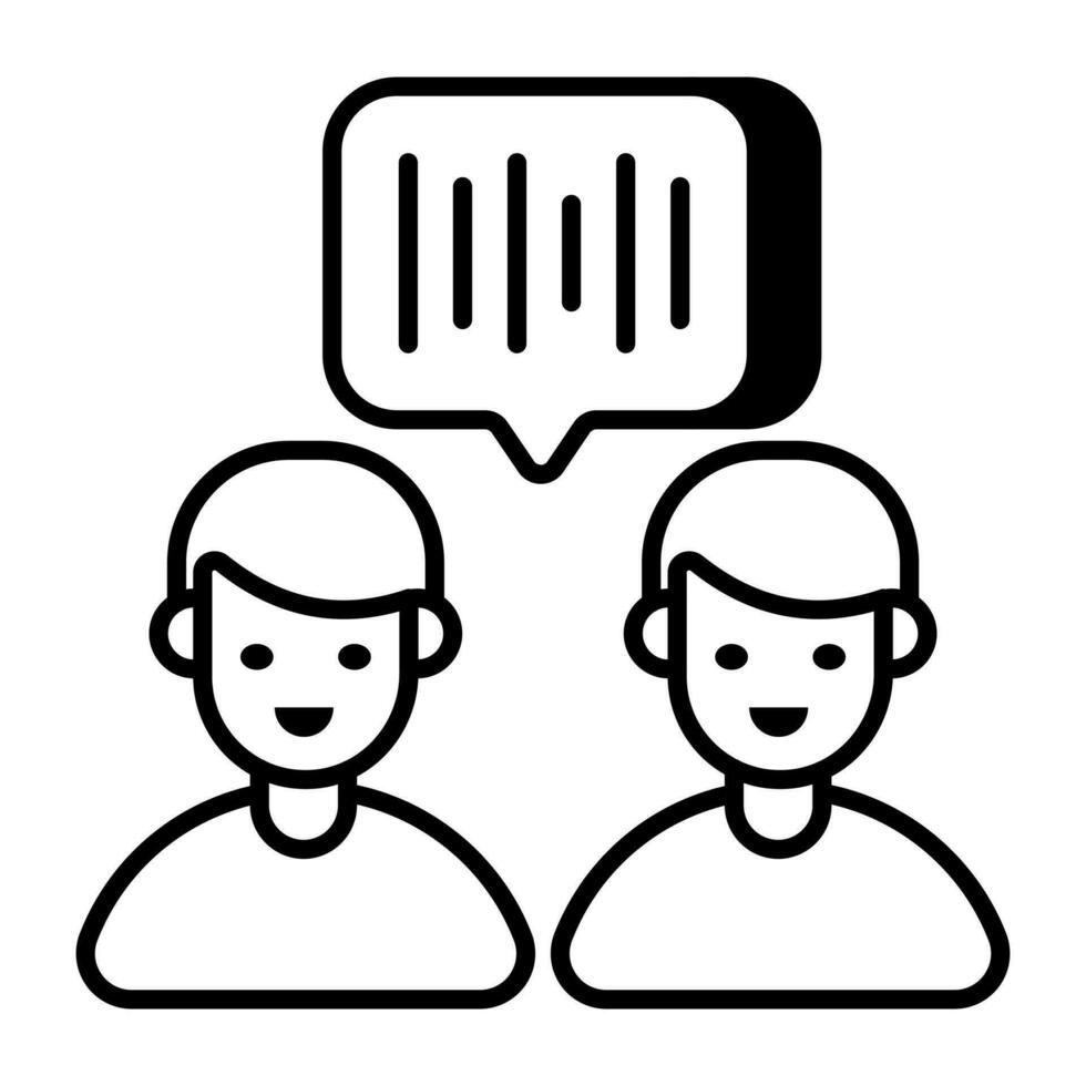 An icon design of communication vector