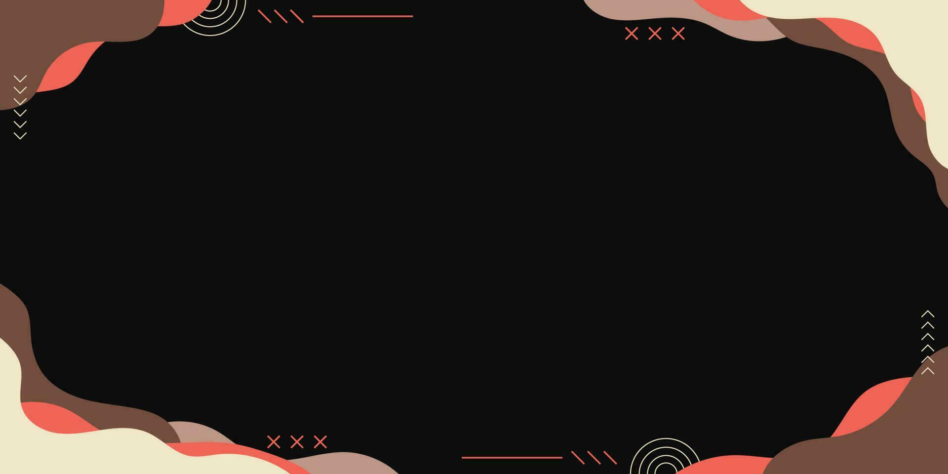 Dark Abstract Memphis Banner Background vector