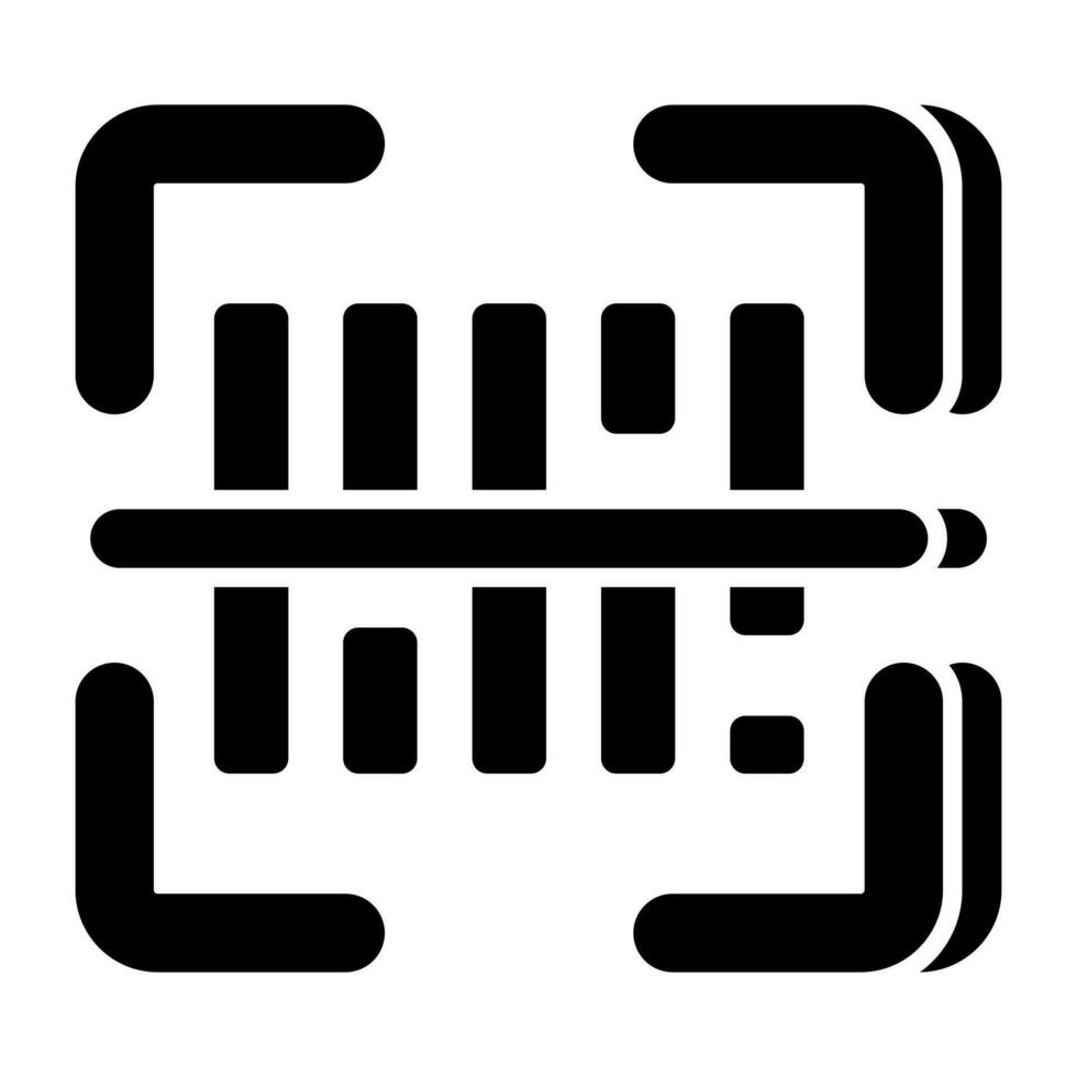 An icon design of barcode tracking vector