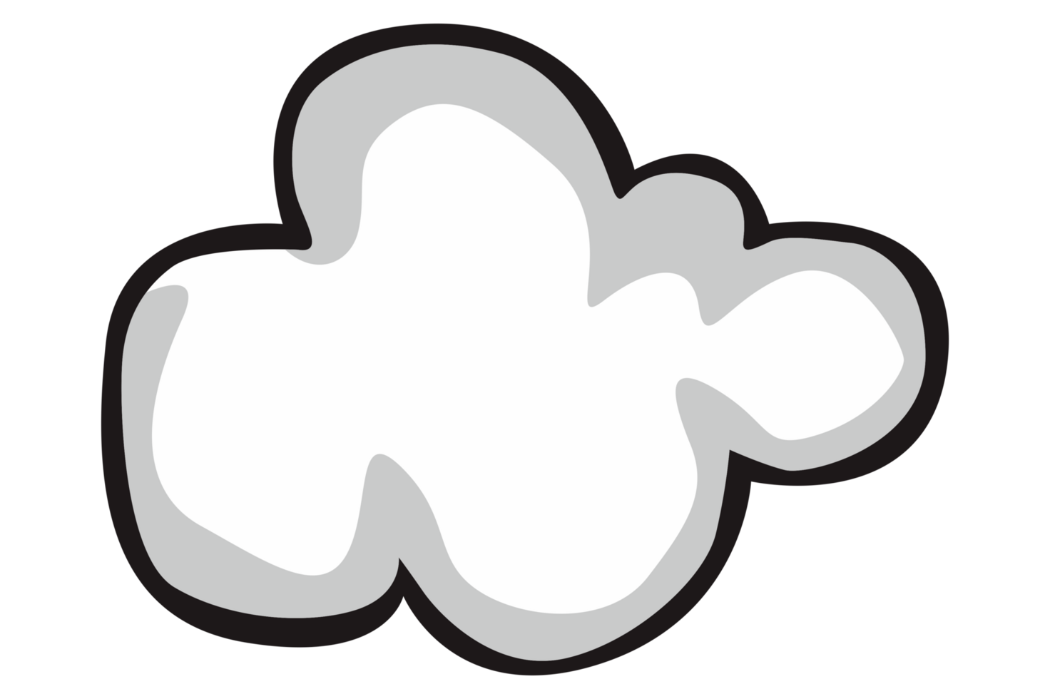 White Cloud  With Transparent Background png