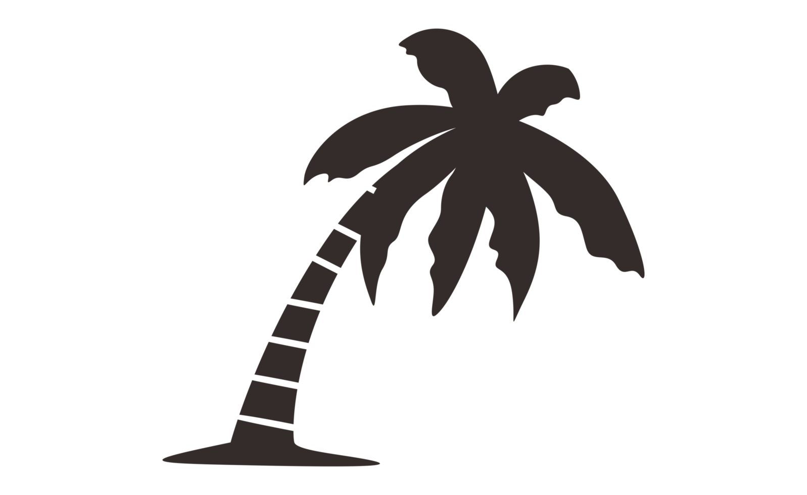 Silhouette of Palm Tree On Transparent Background png