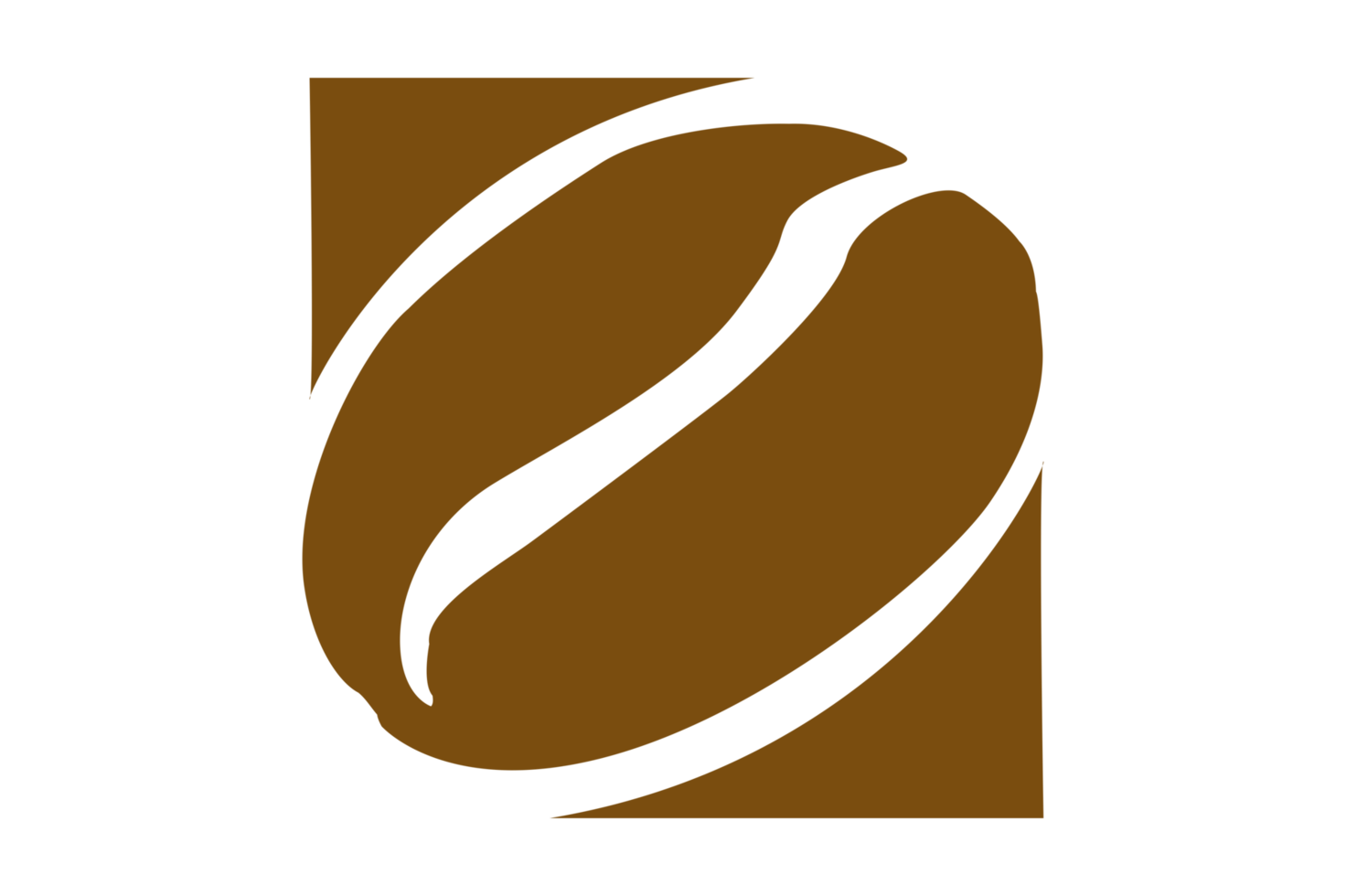 Coffee Bean Logo On Transparent Background png