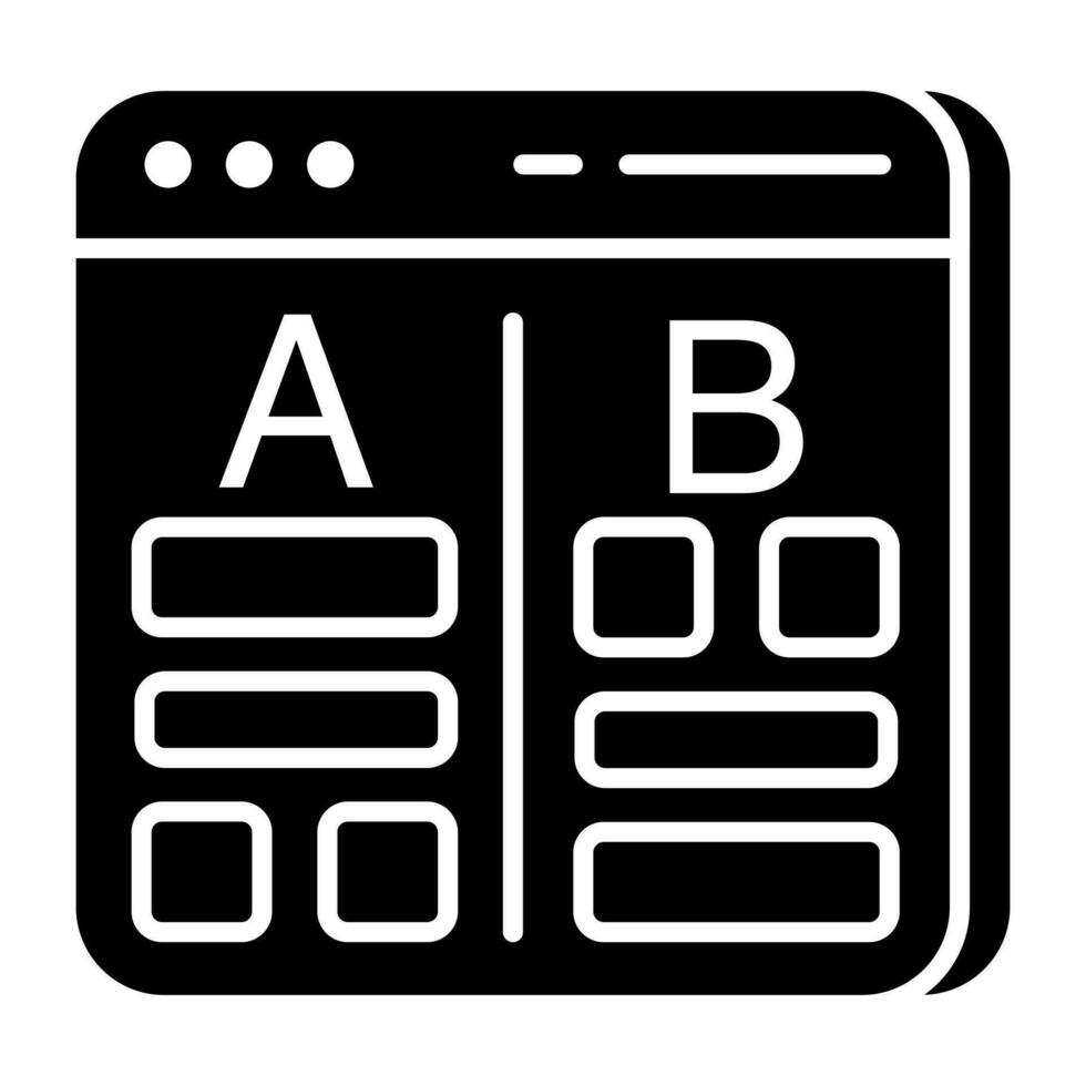 Vector design of a b test