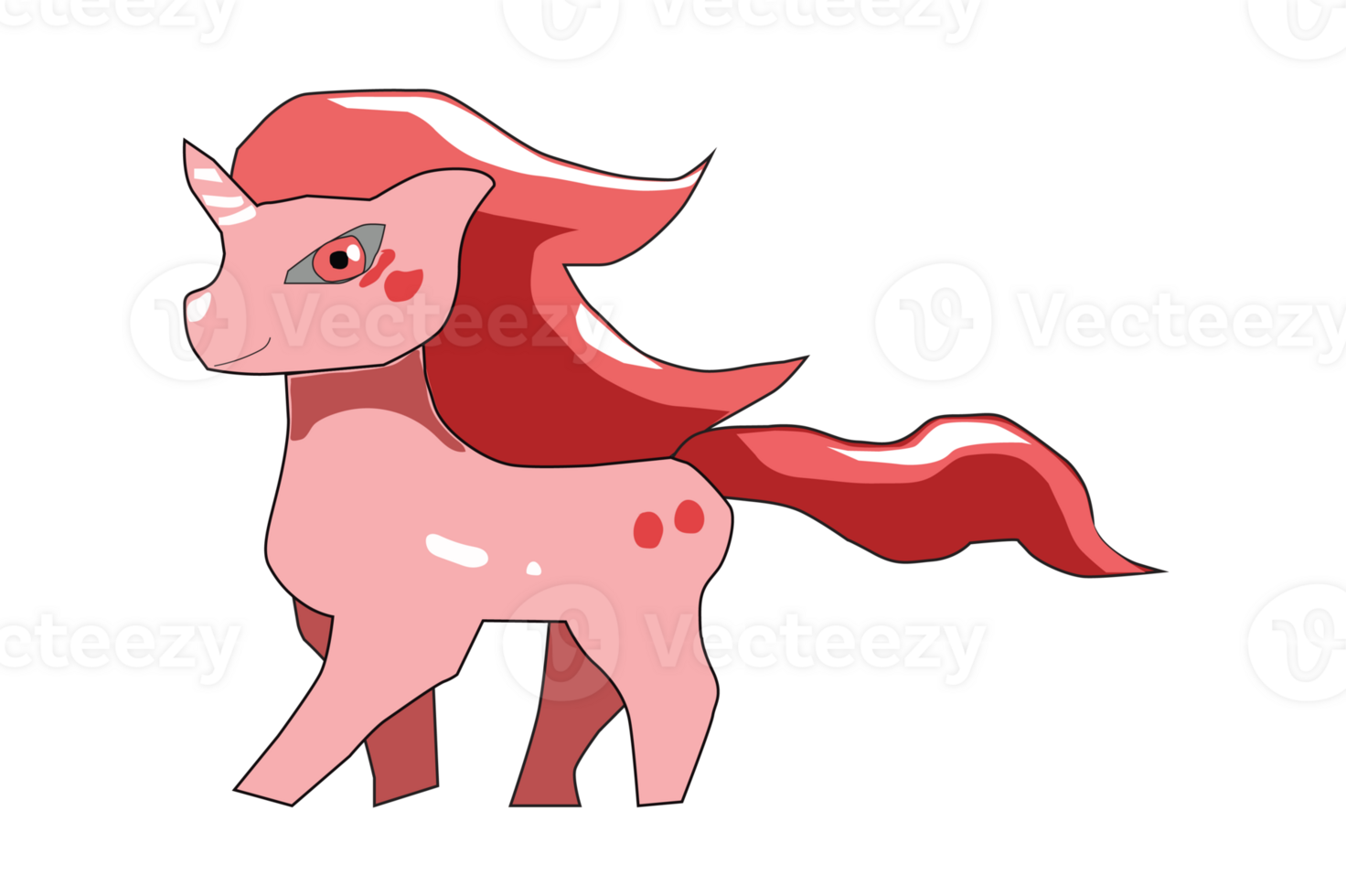 Little Cute Unicorn Cartoon With Transparent Background png