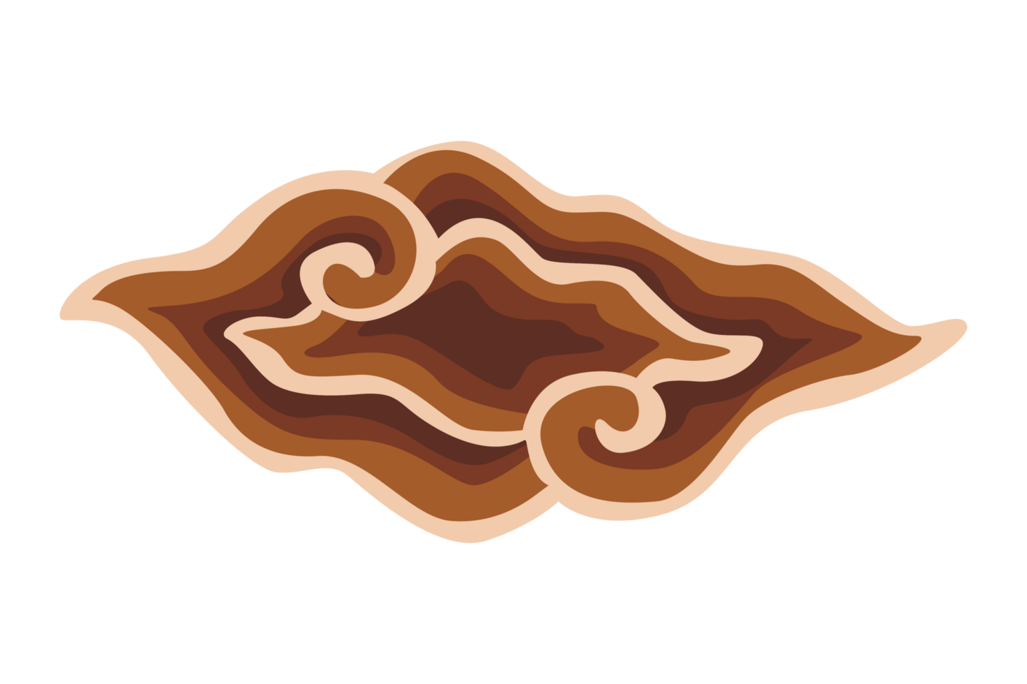 brun prydnad batik mega mendung cirebon indonesien med transparent bakgrund png