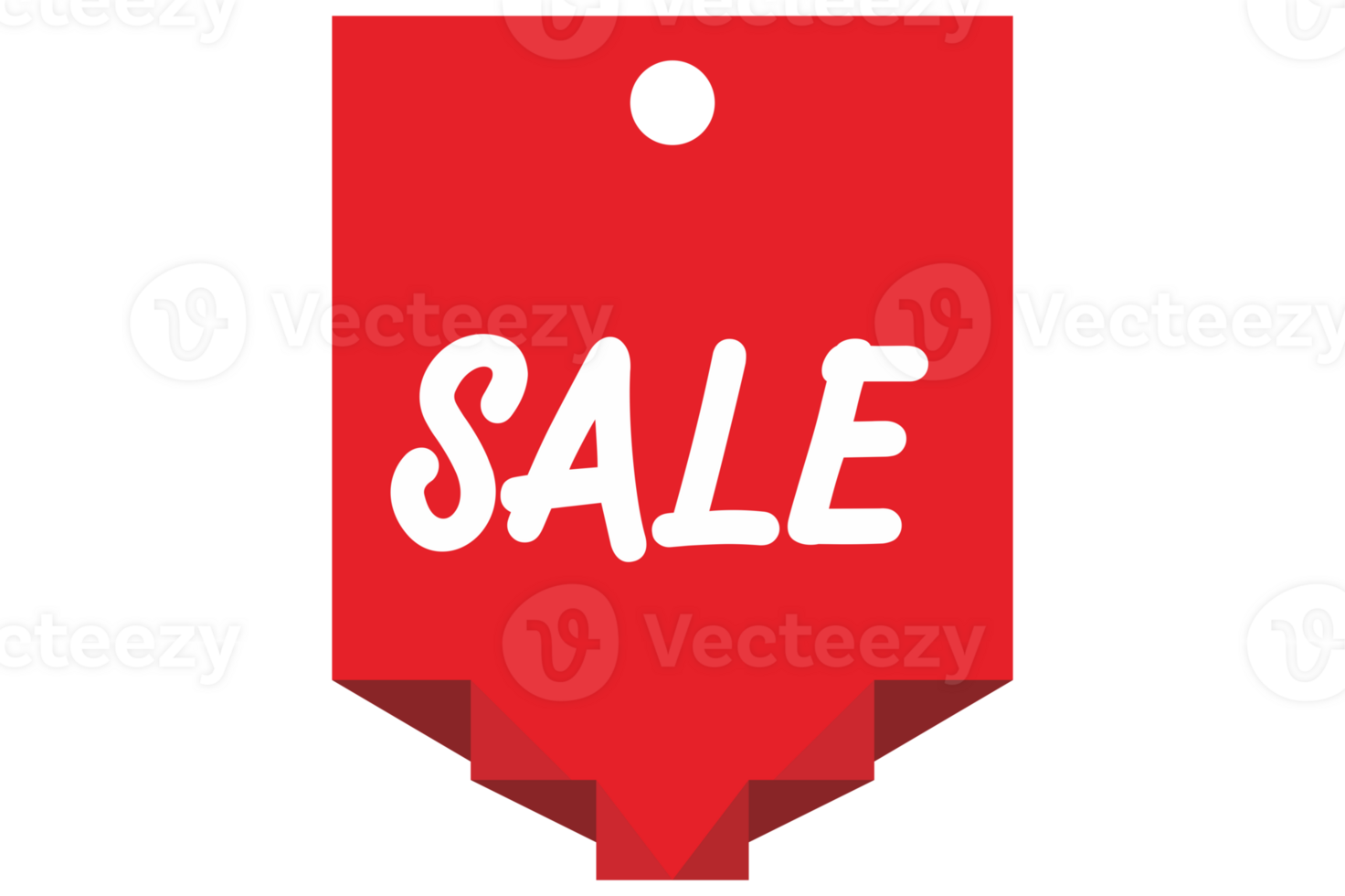 Red Discount Label Tag With Transparent Background png