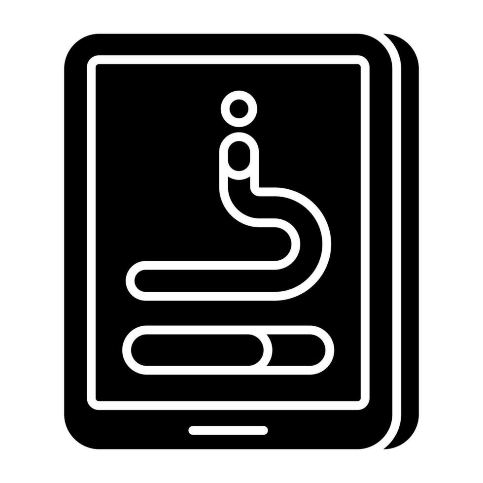 un sólido diseño, icono de móvil serpiente juego vector