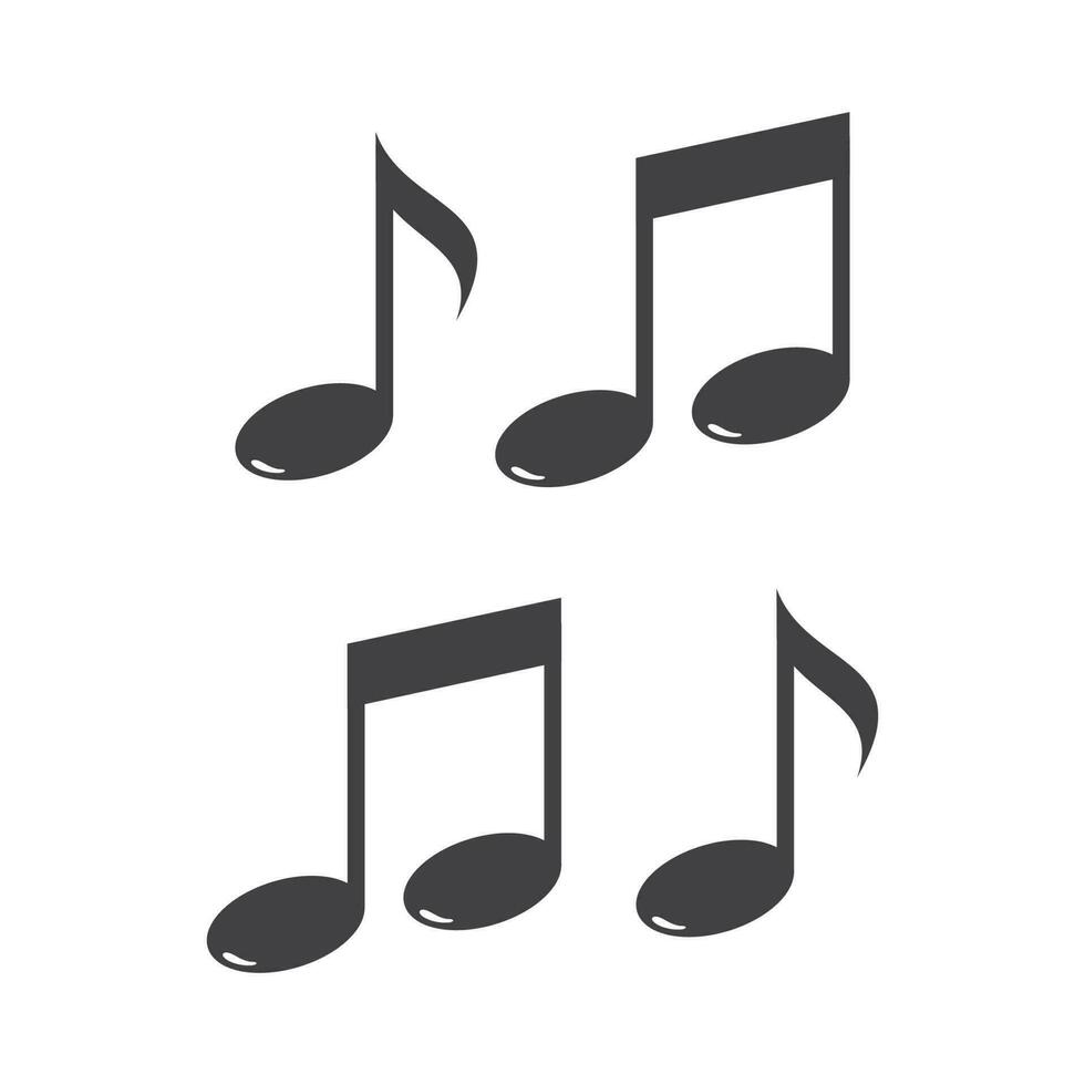 Sheet music note icon in trendy flat style isolated vector illustration.