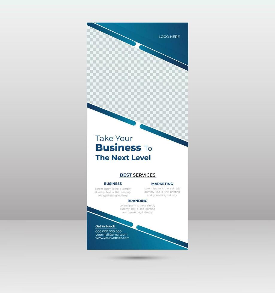 Creative Modern Business Roll Up Banner Design vector